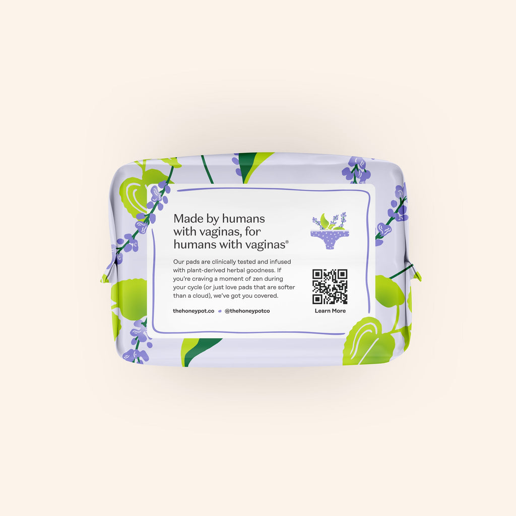 Organic Cotton Cover Calming Herbal Infusion Super Pads With Wings