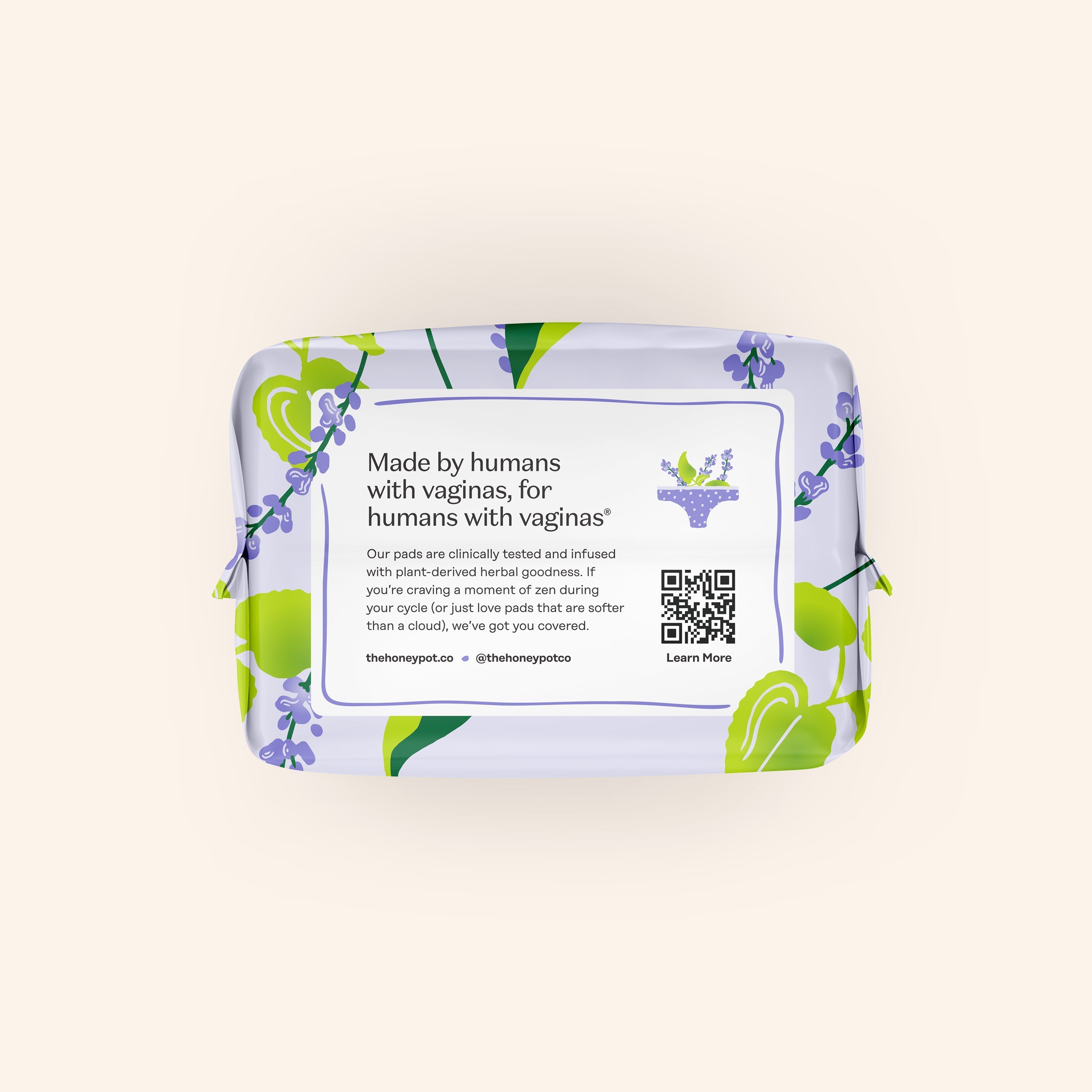 Organic Cotton Cover Calming Herbal Infusion Super Pads With Wings