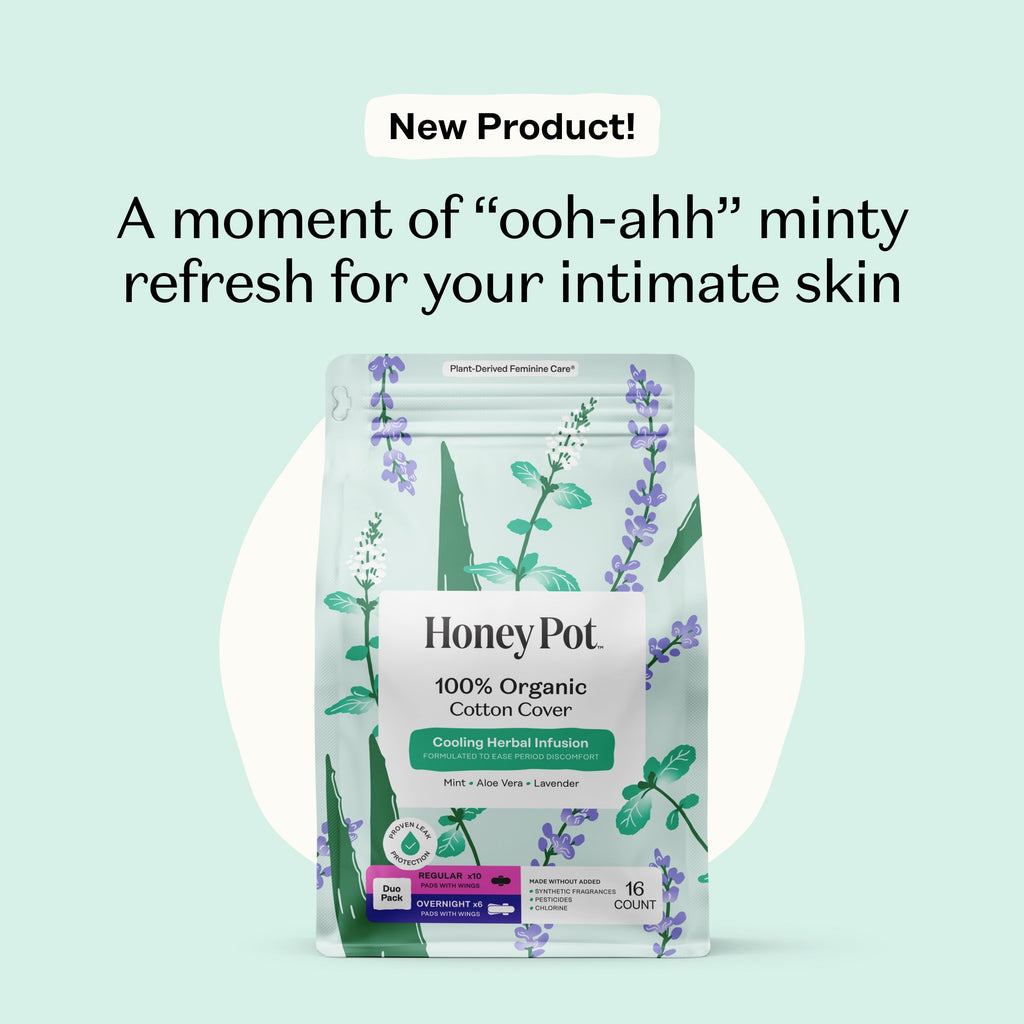 Organic Cotton Cover Cooling Regular Overnight Duo Pads